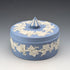 復古英國 Wedgwood Jasperware 淡藍色圓形糖果盒